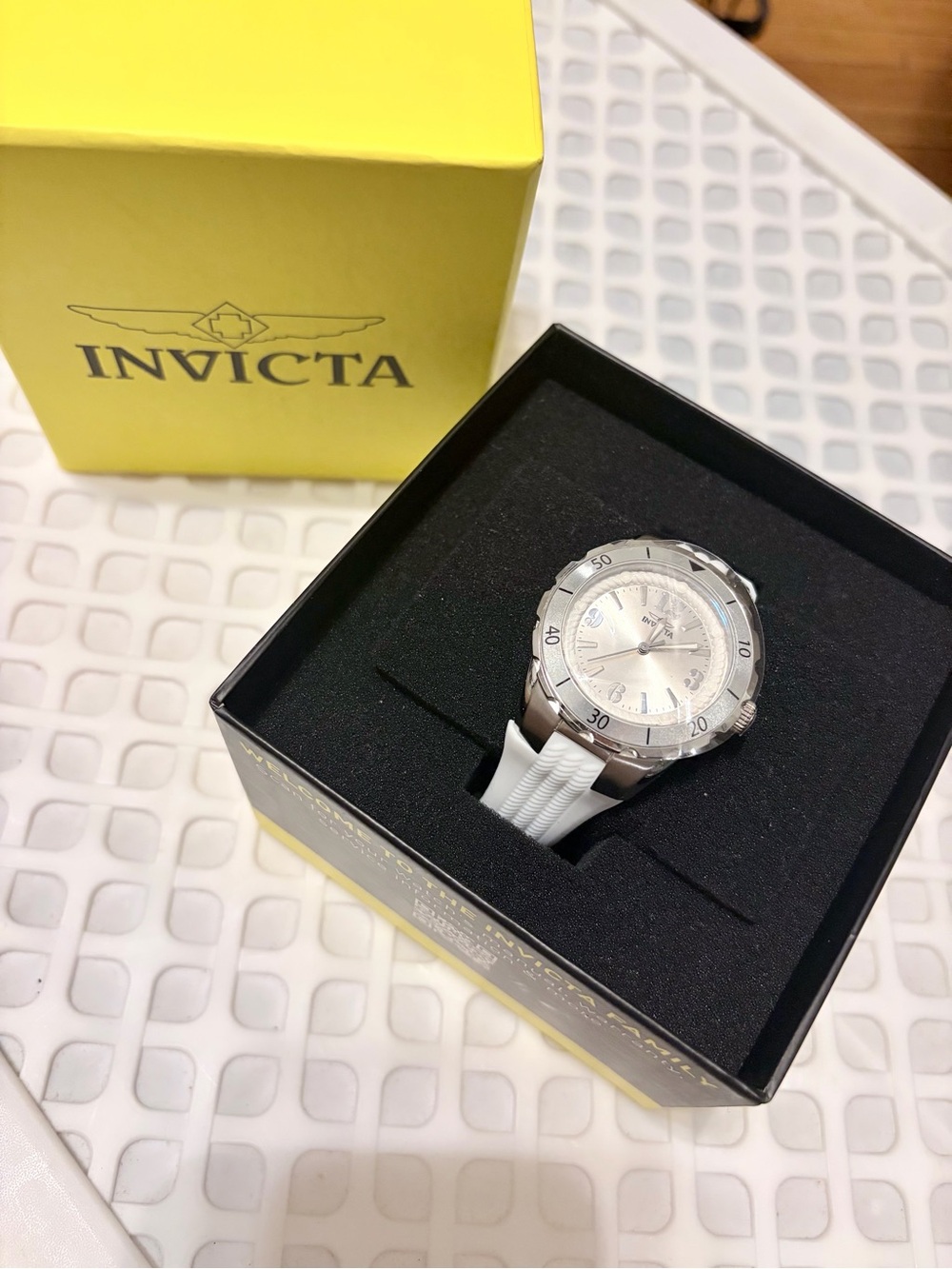 Invicta Angel Women's Watch 17479 - White Silicone Strap (New with Box)